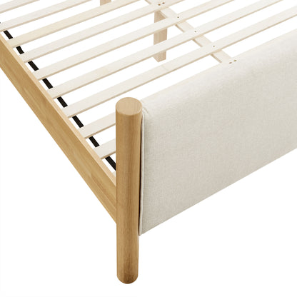Maven Full Size Fabric Upholstered Platform Bed by Furniture For America