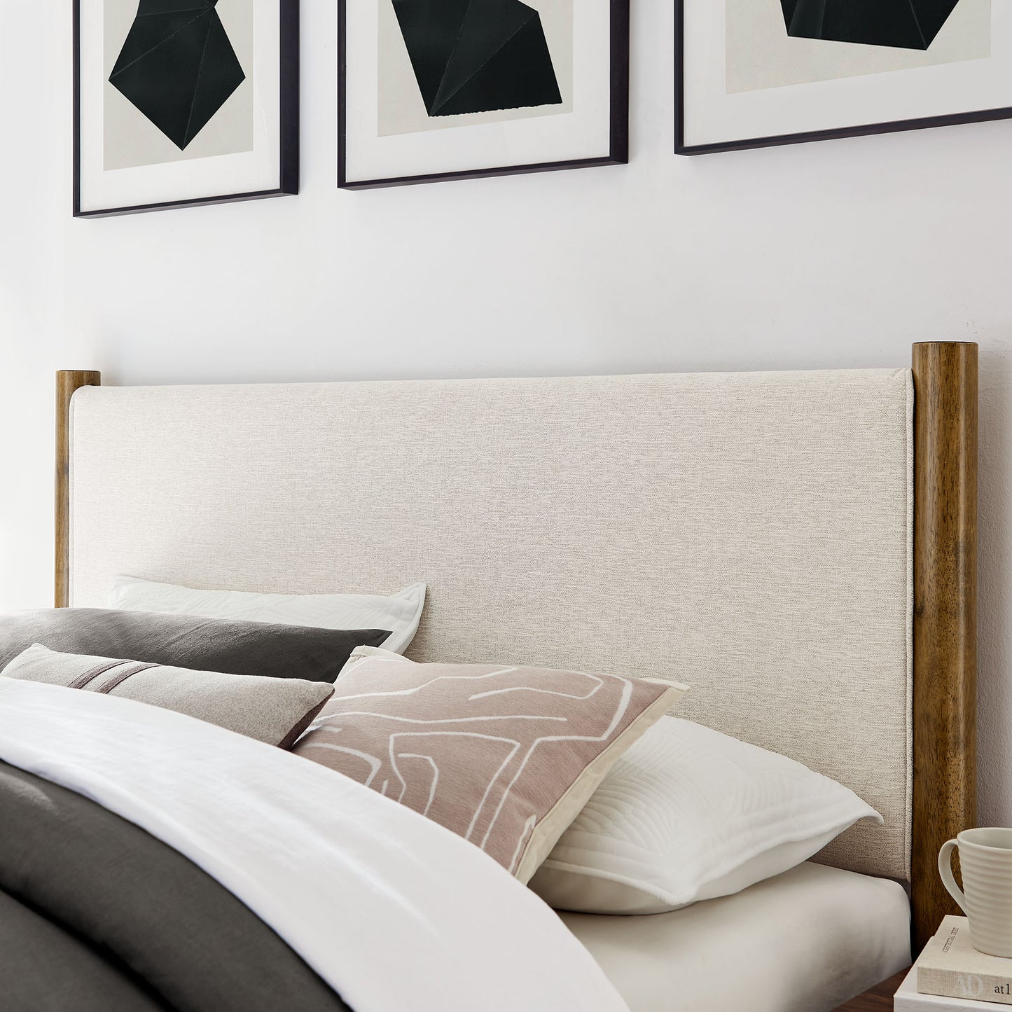Maven Full Size Fabric Upholstered Platform Bed by Furniture For America