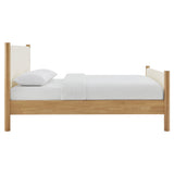 Dahlia Full Size Boucle Upholstered Platform Bed in Feather Oak