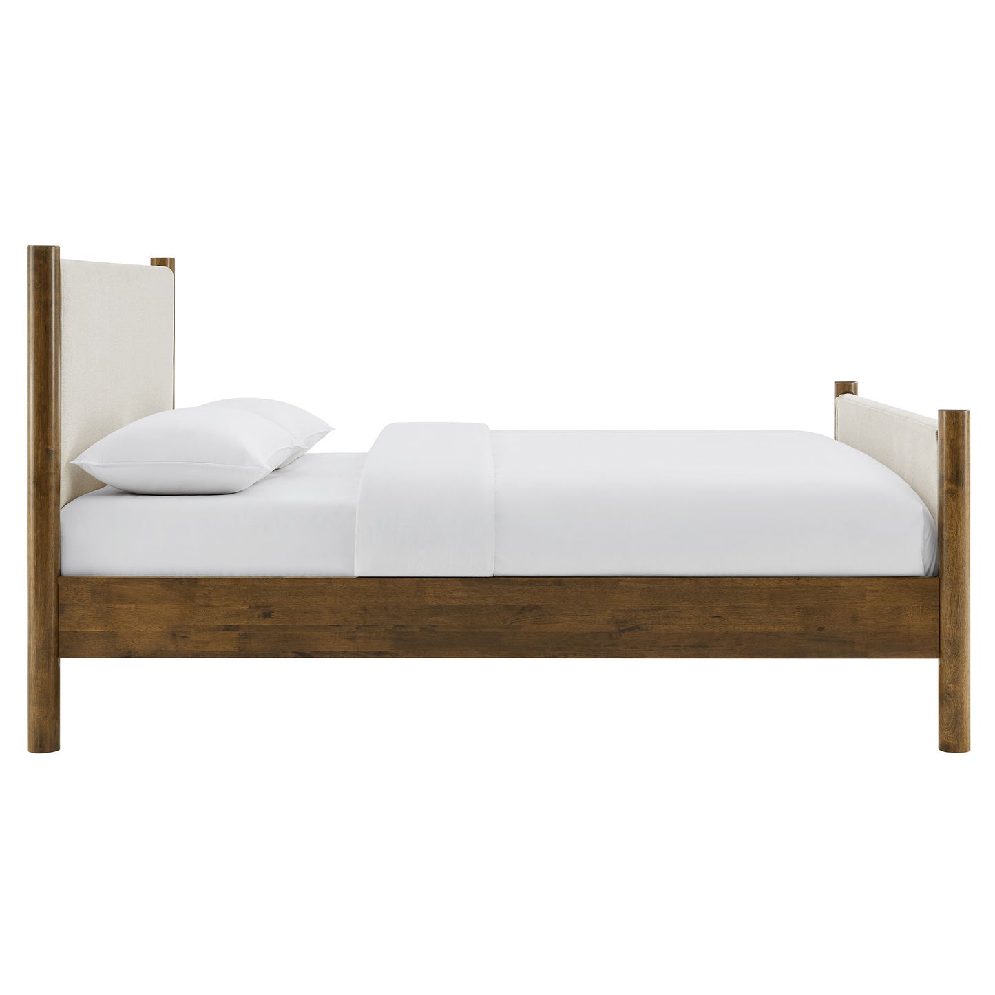 Maven Queen Size Fabric Upholstered Platform Bed by Furniture For America