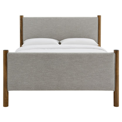 Maven Queen Size Fabric Upholstered Platform Bed by Furniture For America