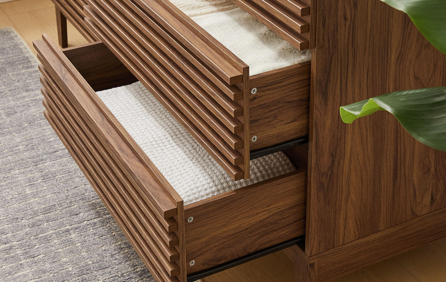 Vera 63" 6-Drawer Dresser in Walnut
