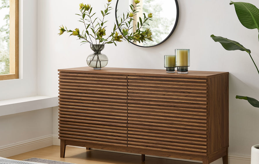 Vera 63" 6-Drawer Dresser in Walnut