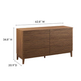 Vera 63" 6-Drawer Dresser in Walnut