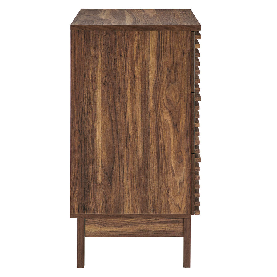 Vera Large 3-Drawer Nightstand in Walnut