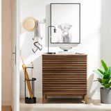 Vera Large 3-Drawer Nightstand in Walnut
