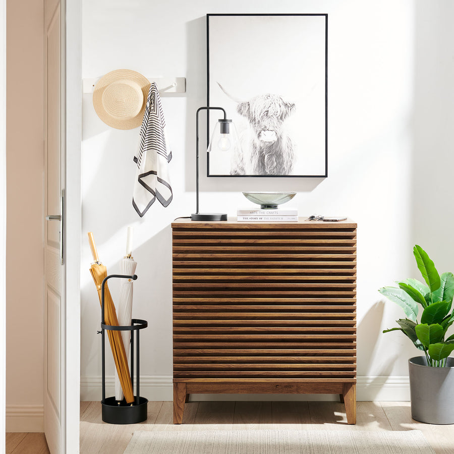 Vera Large 3-Drawer Nightstand in Walnut