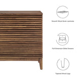 Vera Large 3-Drawer Nightstand in Walnut