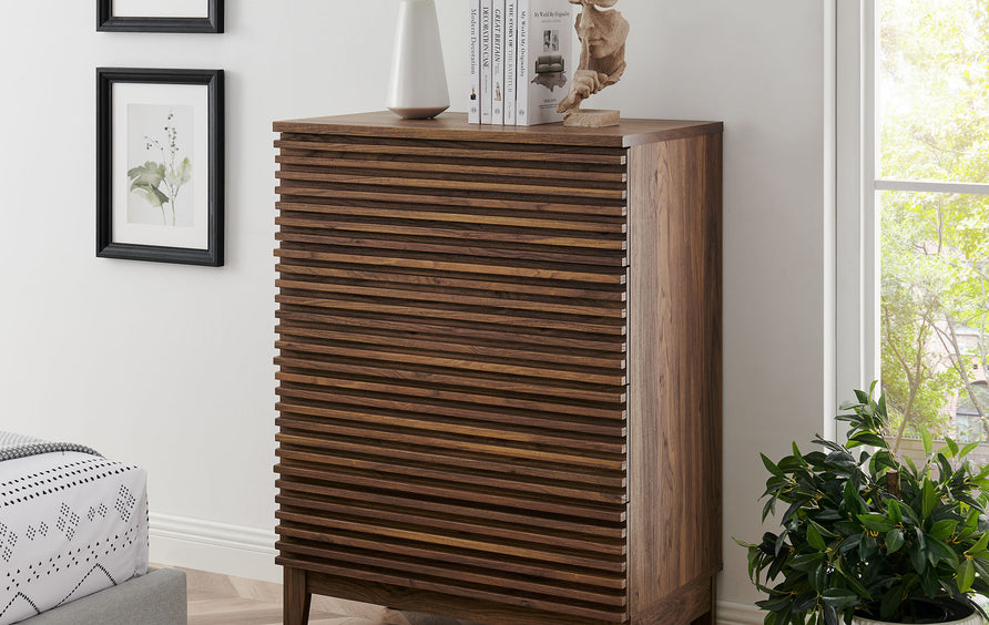 Vera 4-Drawer Chest in Walnut