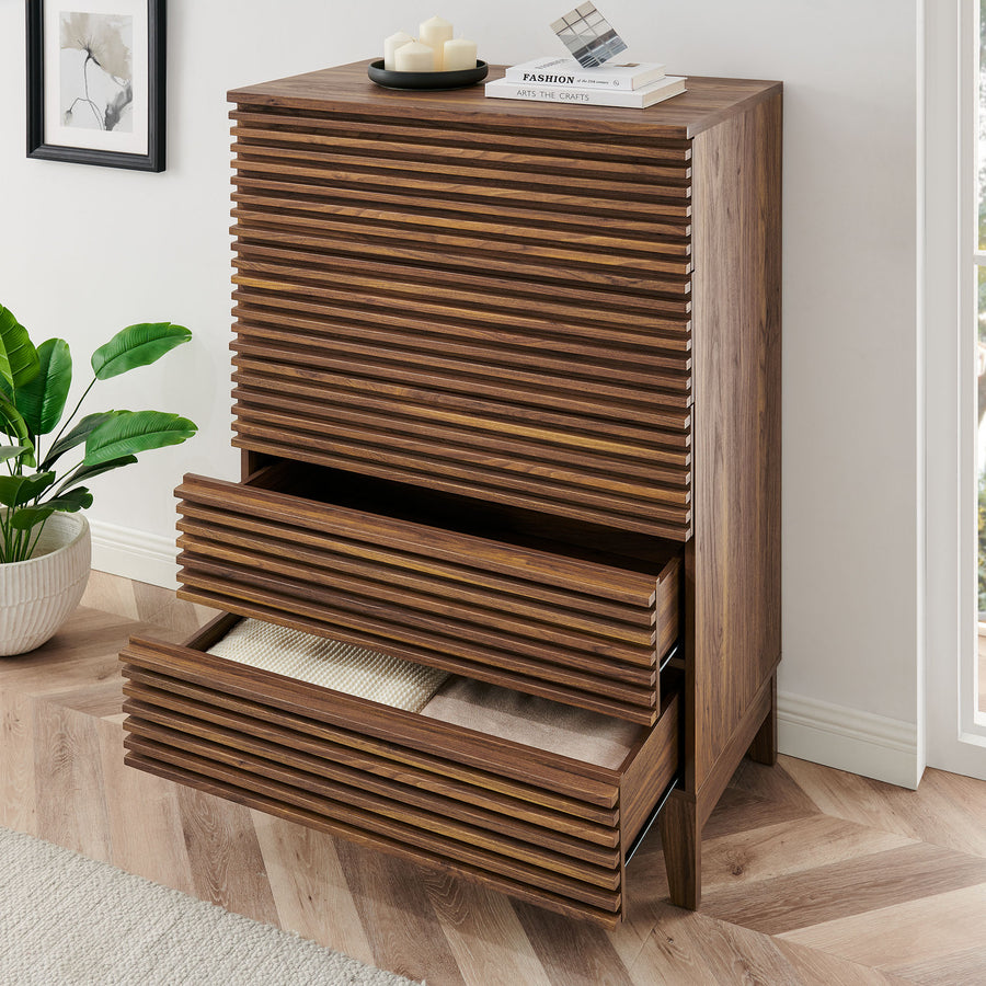 Vera 5-Drawer Chest in Walnut