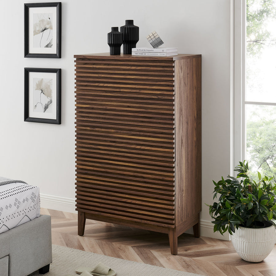 Vera 5-Drawer Chest in Walnut