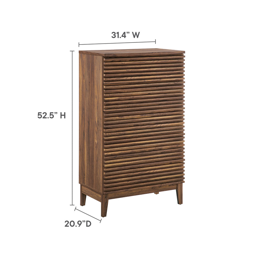 Vera 5-Drawer Chest in Walnut
