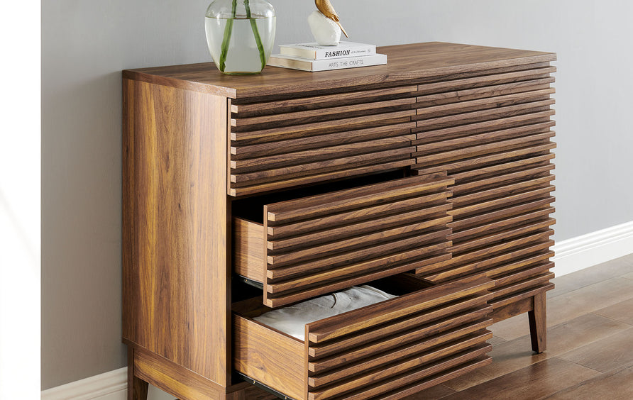 Vera 47" 6-Drawer Dresser in Walnut