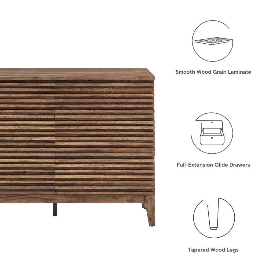 Vera 47" 6-Drawer Dresser in Walnut