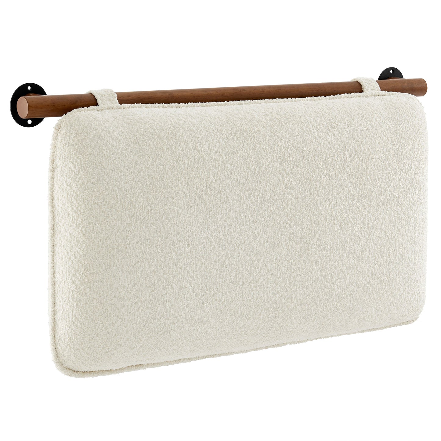 Anela Wall-Mounted Chenille Upholstered Twin Headboard by Furniture For America