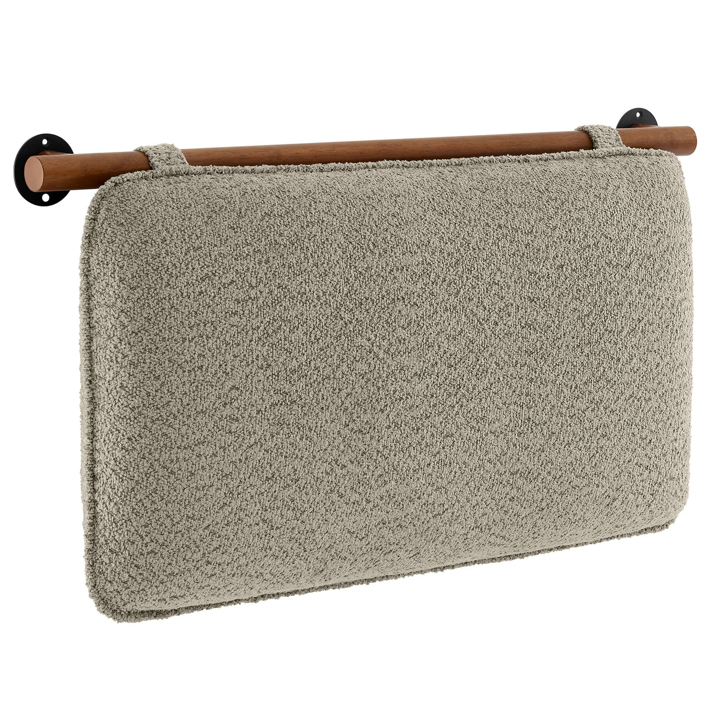 Anela Wall-Mounted Chenille Upholstered Twin Headboard by Furniture For America