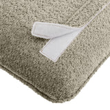 Lodge Wall-Mounted Chenille Upholstered Twin Headboard in Oat Walnut