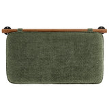 Lodge Wall-Mounted Chenille Upholstered Twin Headboard in Sage Walnut
