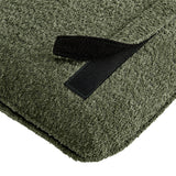 Lodge Wall-Mounted Chenille Upholstered Twin Headboard in Sage Walnut
