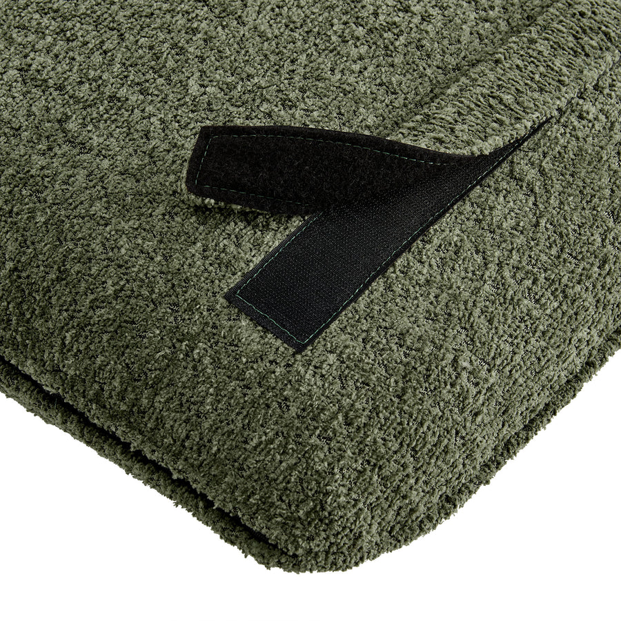 Lodge Wall-Mounted Chenille Upholstered Twin Headboard in Sage Walnut