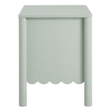 Solstice Scalloped 2-Drawer Nightstand in Sage