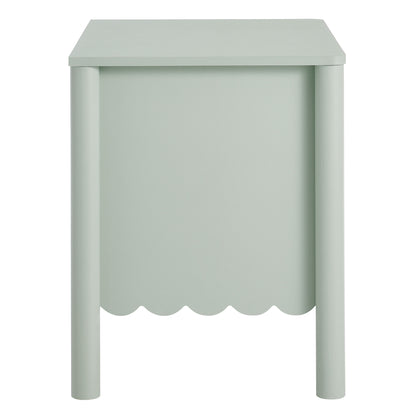 Emmeline Scalloped 2-Drawer Nightstand by Furniture For America