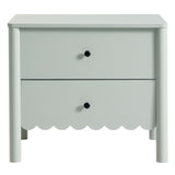 Solstice Scalloped 2-Drawer Nightstand in Sage