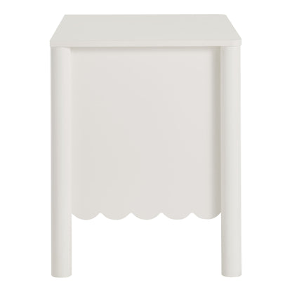 Emmeline Scalloped 2-Drawer Nightstand by Furniture For America