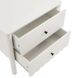 Solstice Scalloped 2-Drawer Nightstand in White