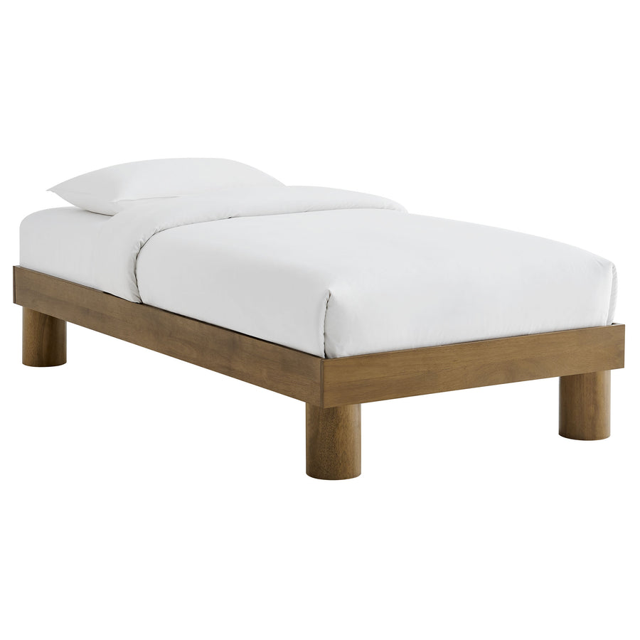 Argyle Wood Twin Platform Bed in French Oak