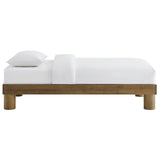 Argyle Wood Twin Platform Bed in French Oak