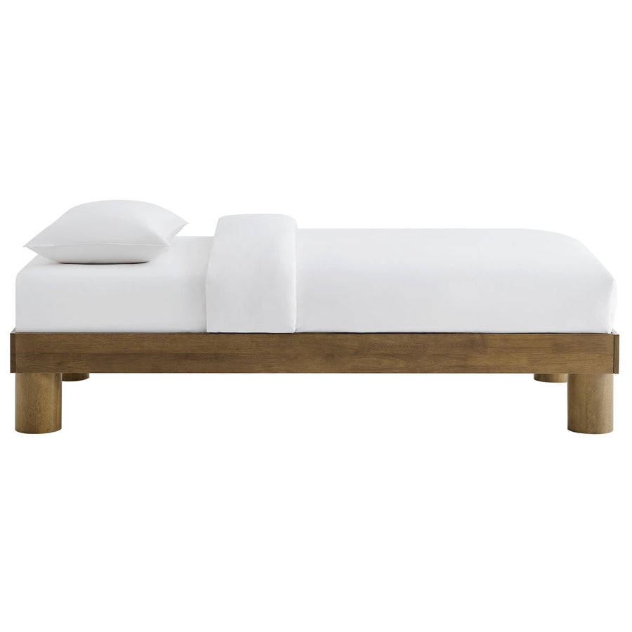 Argyle Wood Twin Platform Bed in French Oak