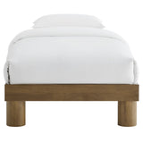 Argyle Wood Twin Platform Bed in French Oak