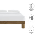 Argyle Wood Queen Platform Bed in French Oak