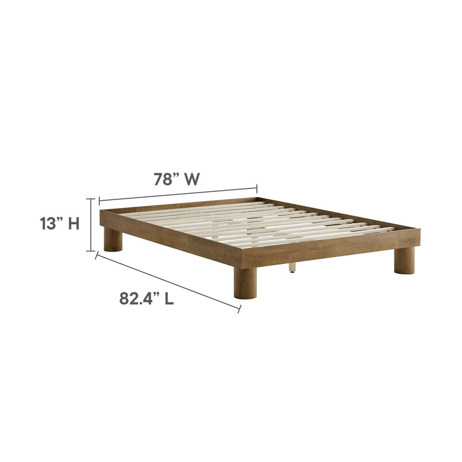 Argyle Wood King Platform Bed in French Oak