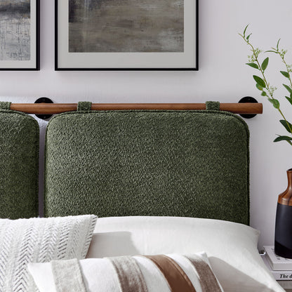 Anela Wall-Mounted Chenille Upholstered Full Headboard by Furniture For America