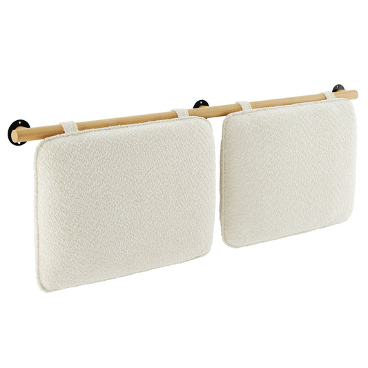 Anela Wall-Mounted Chenille Upholstered Queen Headboard by Furniture For America