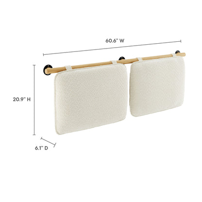 Anela Wall-Mounted Chenille Upholstered Queen Headboard by Furniture For America