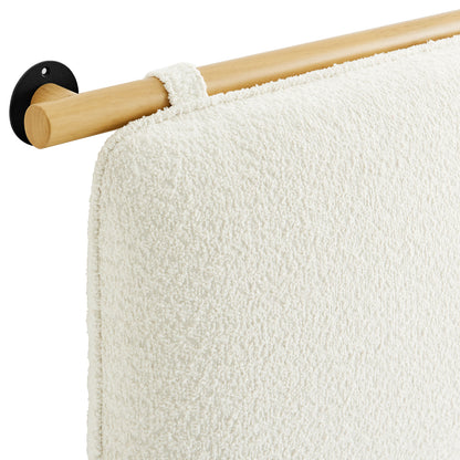 Anela Wall-Mounted Chenille Upholstered King Size Headboard by Furniture For America