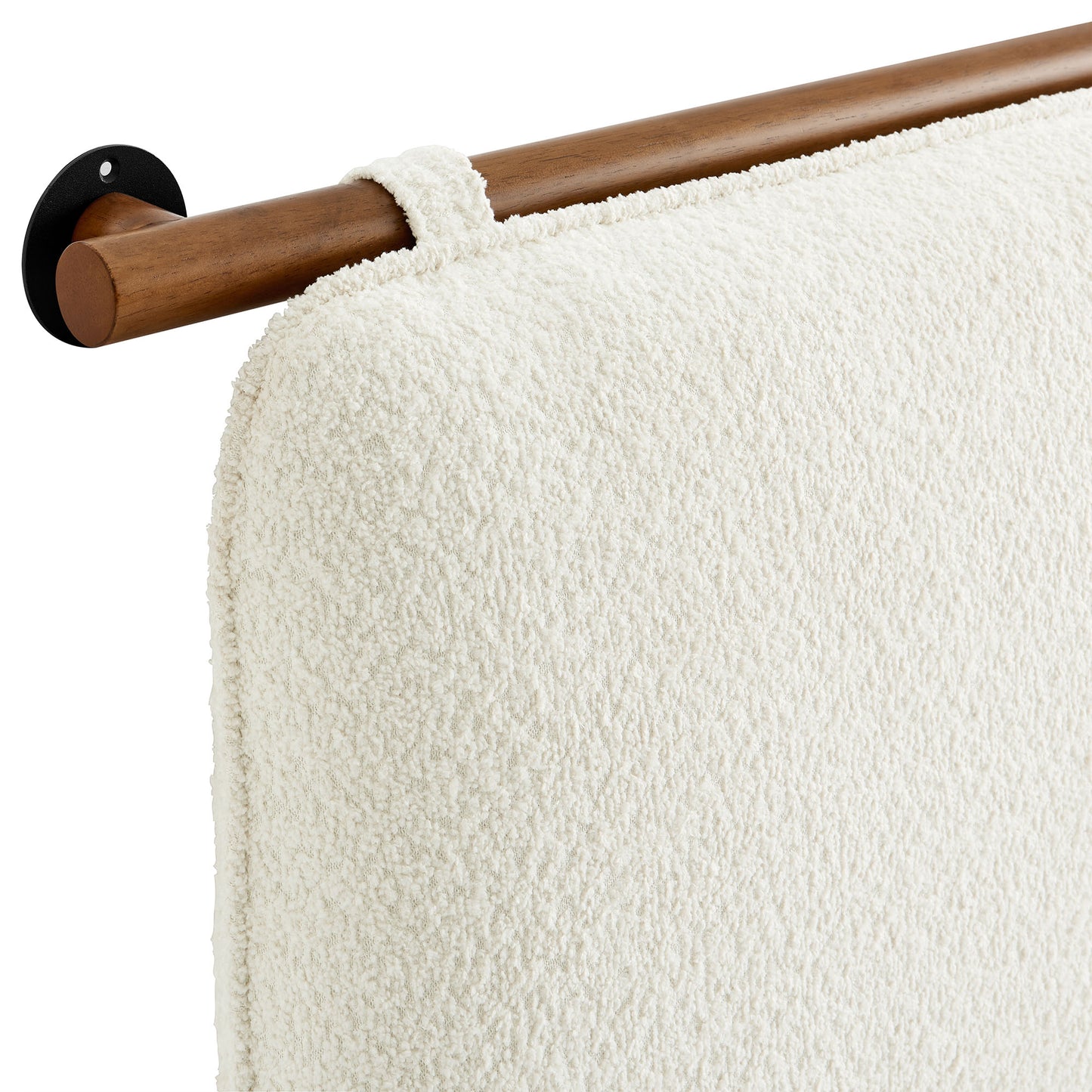 Anela Wall-Mounted Chenille Upholstered King Size Headboard by Furniture For America