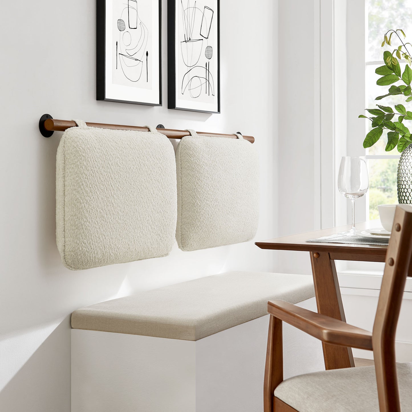 Anela Wall-Mounted Chenille Upholstered King Size Headboard by Furniture For America