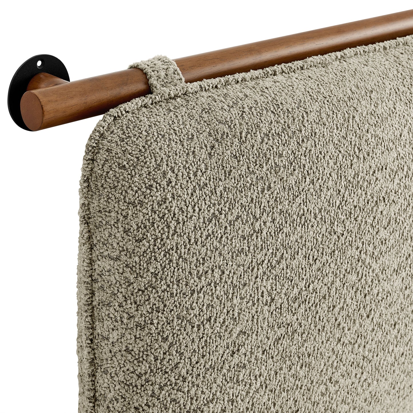 Anela Wall-Mounted Chenille Upholstered King Size Headboard by Furniture For America