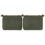 Lodge Wall-Mounted Chenille Upholstered King Size Headboard in Sage Walnut