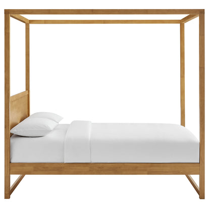 Alva Queen Wood Canopy Platform Bed by Furniture For America