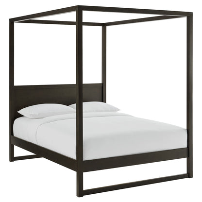 Alva Queen Wood Canopy Platform Bed by Furniture For America