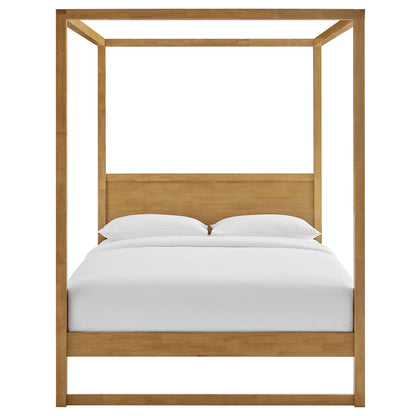 Alva King Wood Canopy Platform Bed by Furniture For America