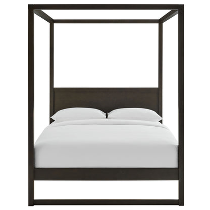 Alva King Wood Canopy Platform Bed by Furniture For America