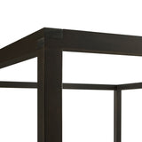 Boreas King Wood Canopy Platform Bed in Smoked Oak