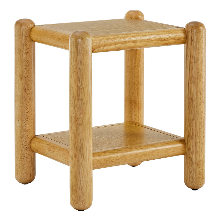 Solano Rectangular 2-Tier Side Table in Oak