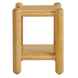 Solano Rectangular 2-Tier Side Table in Oak